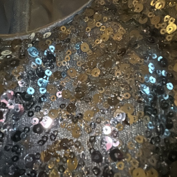 New pageant sleeveless top zipper up back sequins on front top - Picture 8 of 15